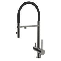Смеситель для кухни с гибким изливом и подключением к фильтру DQ DA1462506Grey, графит