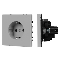 Розетка с заземлением Arlight Nobe 059453 никель