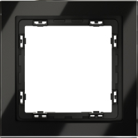 Рамка стеклянная на 1 пост Voltum S70, черный, VLS110108