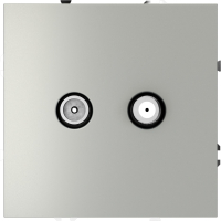 Розетка телевизионная оконечная TV+SAT VOLTUM S70, сталь, VLS060405