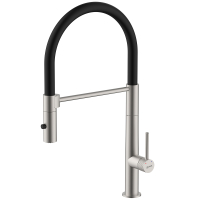 Смеситель для кухни с гибким изливом Lemark Beluga LMF-8074B-BN, никель