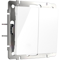 Выключатель двухклавишный с самовозвратом Werkel W1122401 белый