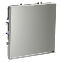 Проходной переключатель одноклавишный с подсветкой Voltum S70, сталь, VLS010405