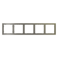 Рамка пластиковая на 5 постов Voltum S70, шелк, VLS100504