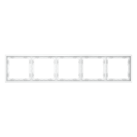 Рамка пластиковая на 5 постов Voltum S70, белый матовый, VLS100502