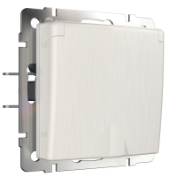 Розетка влагозащенная с крышкой Werkel W1171213 перламутровый рифленый