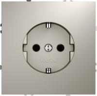 Розетка встраиваемая с заземлением 16А Voltum S70, кашемир, VLS040103