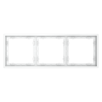 Рамка пластиковая на 3 поста Voltum S70, белый матовый, VLS100302