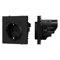 Розетка с USB Type A+C Arlight Nobe 054285 черный