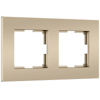 Рамка пластиковая на 2 поста Werkel Slab W0022911 шампань софт