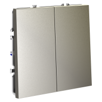 Проходной переключатель двухклавишный Voltum S70, шелк, VLS020304