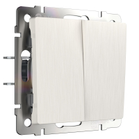 Выключатель двухклавишный Werkel W1120013 перламутровый рифленый