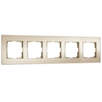 Рамка из стекла на 5 постов Werkel Senso W0053111 шампань soft-touch