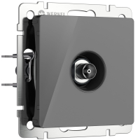 ТВ-розетка оконечная Werkel W1183044 графит акрил