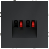 Розетка акустическая Voltum S70 4-местная, графит, VLS060307