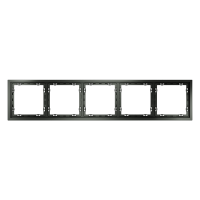 Рамка пластиковая на 5 постов Voltum S70, титан, VLS100506