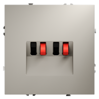 Розетка акустическая Voltum S70 4-местная, кашемир, VLS060303