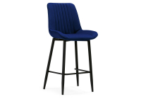 Барный стул Woodville Седа велюр синий / черный