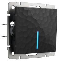 Выключатель одноклавишный с подсветкой Werkel Hammar W1210108 черный