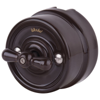 Переключатель/выключатель одноклавишный Werkel Ретро W5612014 коричневый