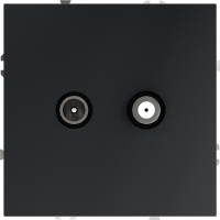 Розетка телевизионная оконечная TV+SAT VOLTUM S70, графит, VLS060407