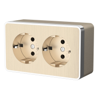 Розетка двойная с заземлением Werkel Gallant W5072110 шампань рифленый