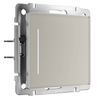 Умный сенсорный выключатель одноклавишный Werkel W4513641 дымчатый