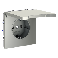 Розетка встраиваемая с крышкой VOLTUM S70 VLS040305, сталь