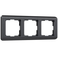 Рамка из поликарбоната на 3 поста Werkel Stream W0032104 графит