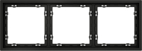 Рамка пластиковая на 3 поста Voltum S70, черный матовый, VLS100308
