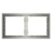 Рамка пластиковая на 2 поста Voltum S70, сталь, VLS100205