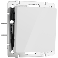 Выключатель одноклавишный Werkel W1110041 белый акрил