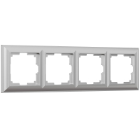 Рамка из поликарбоната на 4 поста Werkel Fiore W0042206 серебряный