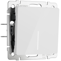 Выключатель одноклавишный проходной с подсветкой Werkel W1112141 белый акрил