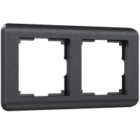 Рамка из поликарбоната на 2 поста Werkel Stream W0022104 графит