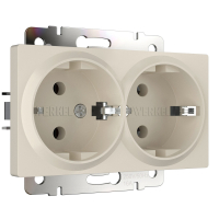 Розетка двойная с заземлением Werkel W1172062 айвори матовый