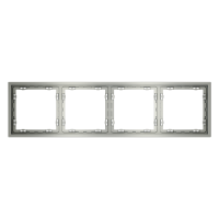 Рамка пластиковая на 4 поста Voltum S70, сталь, VLS100405