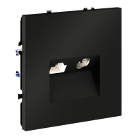 Розетка ТВ+Ethernet RJ-45 кат.6 Voltum S70 VLS060708, черный матовый