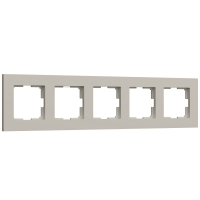 Рамка пластиковая на 5 постов Werkel Slab W0052917 дымчатый софт