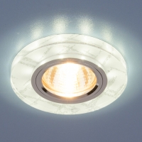 Elektrostandard 8371 встраиваемый точечный светильник белый/серебро