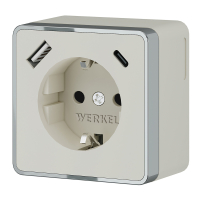 Розетка с заземлением, шторками и USB тип A+C Werkel Gallant W5071703 слоновая кость