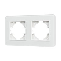 Рамка стеклянная на 2 поста Arlight Omali белая Soft-touch, 049708