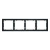 Рамка пластиковая на 4 поста Voltum S70, графит, VLS100407