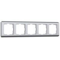 Рамка из поликарбоната на 5 постов Werkel Stream W0052106 серебряный