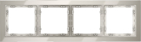 Рамка стеклянная на 4 поста Voltum S70, кашемир, VLS110403