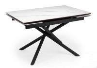 Керамический стол Notta Мэриан 120(180) snow alpin white / черный