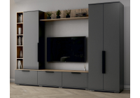 Готовая гостиная Woodville Филеста графит / дуб вотан комплектация 1