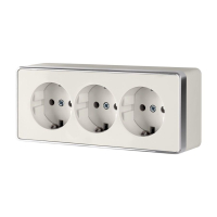 Розетка тройная с заземлением и шторками Werkel Gallant W5073103 слоновая кость