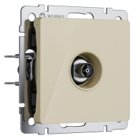 ТВ-розетка оконечная Werkel W1183043 айвори акрил