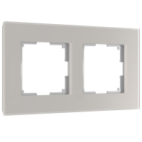 Рамка из стекла на 2 поста Senso Werkel W0023117 дымчатый soft-touch